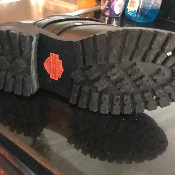 Good Condition Harley Davidson Black Lace-up Boot - Picture 5 of 5